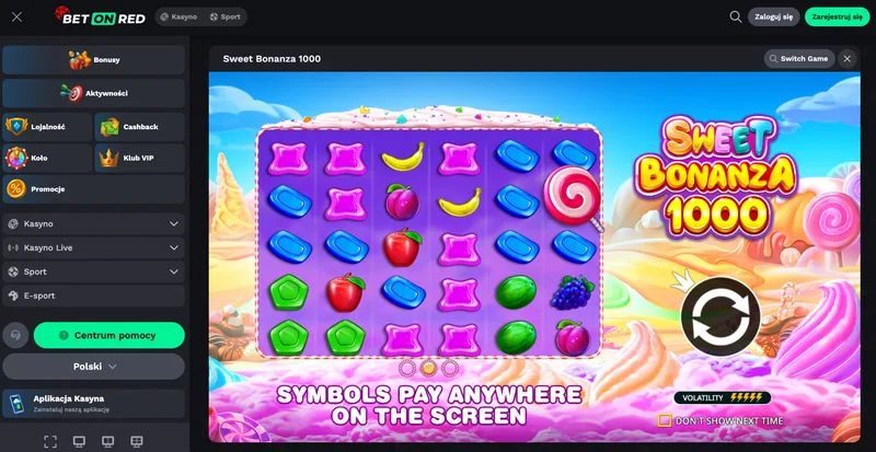 BetOnRed Sweet Bonanza 1000 — popularny slot Pragmatic Play